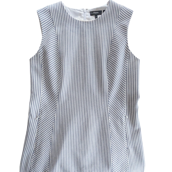 Theory Helaina A Line Dress in Sayre Stripe Size 12 - Picture 3 of 11